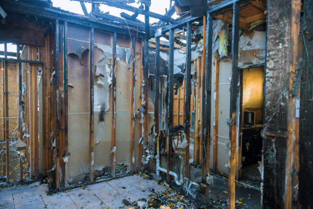 Professional Fire Damage Repair technician working in Eunice, LA